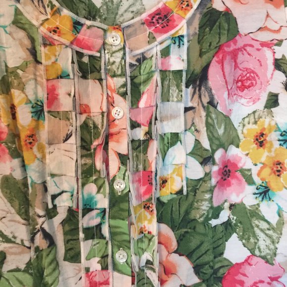 VAN HEUSEN Studio Blouse Cottagecore Ruffles Med. - Picture 7 of 7